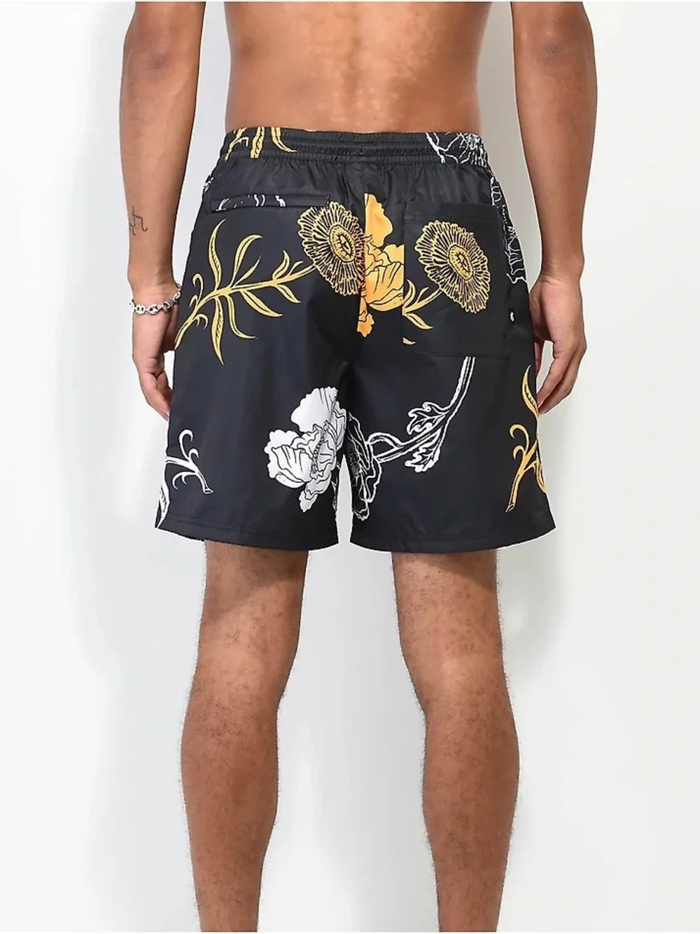 Men's Black Floral Swim/Athletic Shorts - Nike - Picture 2 of 9